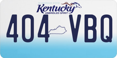 KY license plate 404VBQ