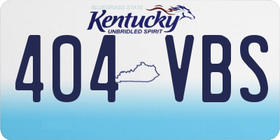 KY license plate 404VBS