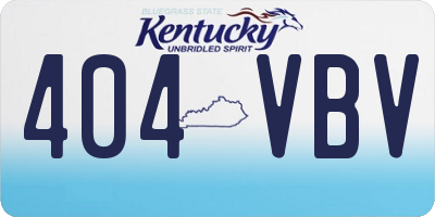 KY license plate 404VBV
