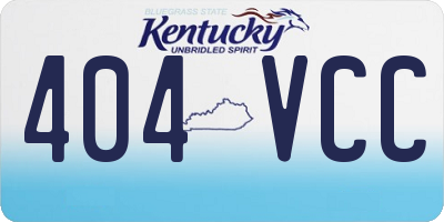 KY license plate 404VCC