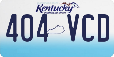 KY license plate 404VCD