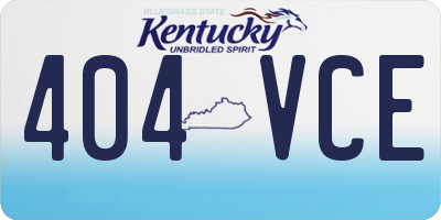 KY license plate 404VCE