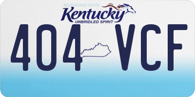 KY license plate 404VCF