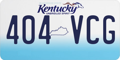 KY license plate 404VCG