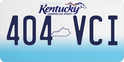 KY license plate 404VCI
