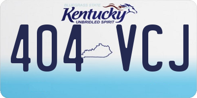 KY license plate 404VCJ