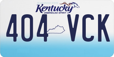 KY license plate 404VCK