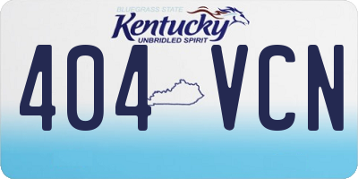 KY license plate 404VCN