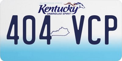 KY license plate 404VCP