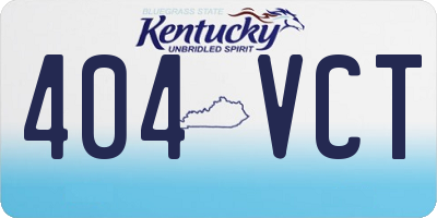 KY license plate 404VCT