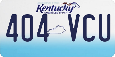 KY license plate 404VCU
