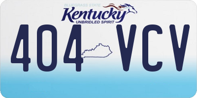 KY license plate 404VCV
