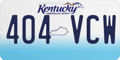 KY license plate 404VCW