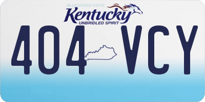 KY license plate 404VCY