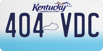 KY license plate 404VDC