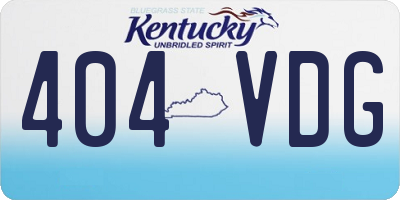 KY license plate 404VDG