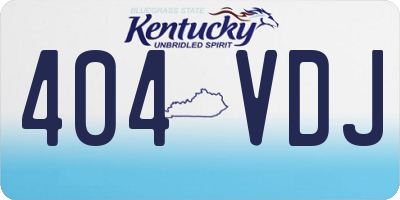 KY license plate 404VDJ
