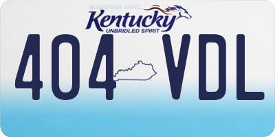 KY license plate 404VDL