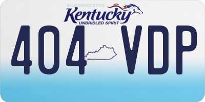 KY license plate 404VDP