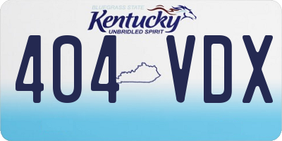 KY license plate 404VDX