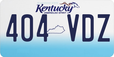 KY license plate 404VDZ