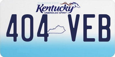 KY license plate 404VEB