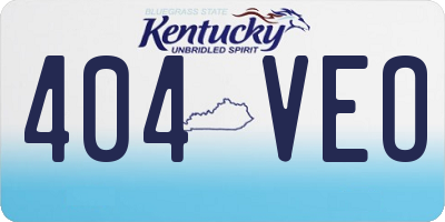 KY license plate 404VEO