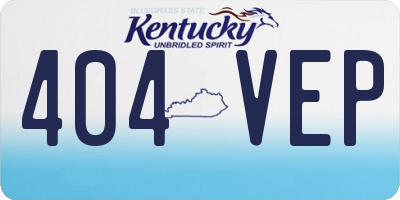 KY license plate 404VEP