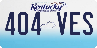 KY license plate 404VES