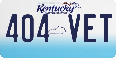KY license plate 404VET