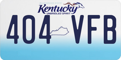 KY license plate 404VFB