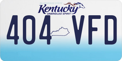 KY license plate 404VFD
