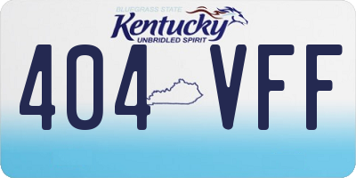 KY license plate 404VFF