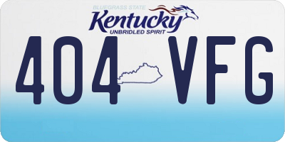 KY license plate 404VFG