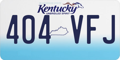 KY license plate 404VFJ