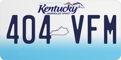 KY license plate 404VFM