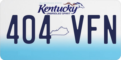 KY license plate 404VFN