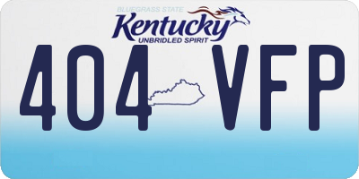 KY license plate 404VFP