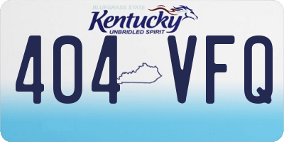 KY license plate 404VFQ