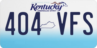 KY license plate 404VFS