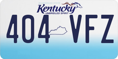 KY license plate 404VFZ