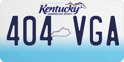 KY license plate 404VGA
