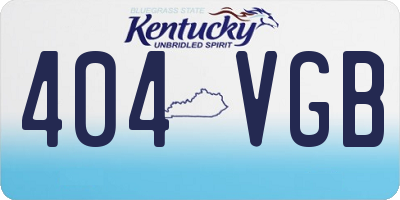 KY license plate 404VGB