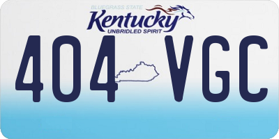 KY license plate 404VGC