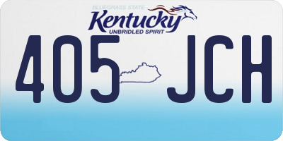 KY license plate 405JCH