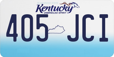 KY license plate 405JCI