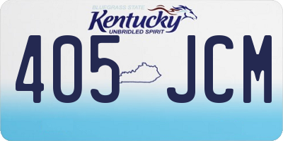 KY license plate 405JCM
