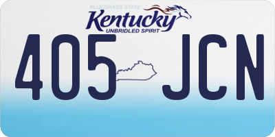 KY license plate 405JCN