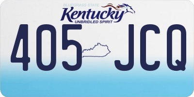 KY license plate 405JCQ