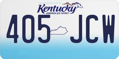 KY license plate 405JCW